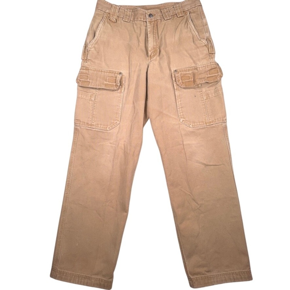 Duluth Trading Co Fire Hose Cargo Pants 34x34 Mens Tan Cotton Workwear